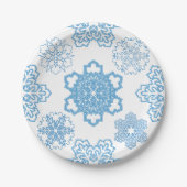 Schneeflocke Pappteller (Vorderseite)