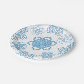 Schneeflocke Pappteller (Schrägansicht)