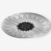 Schneeflocke (Personalisiertes Foto Plate) Pappteller (Schrägansicht)