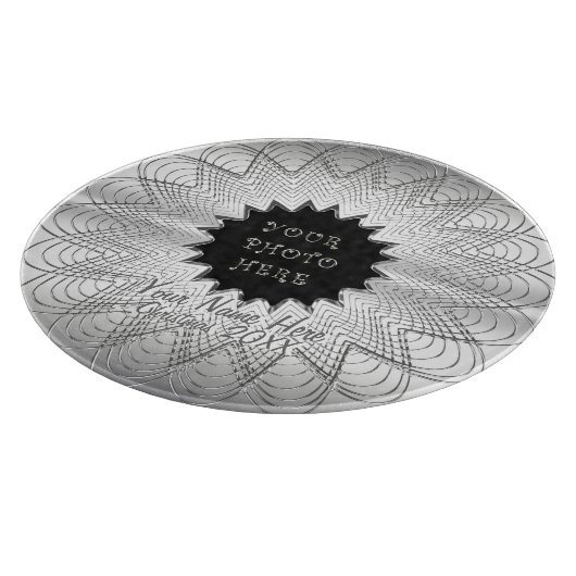 Schneeflocke (Personalisiertes Foto Plate) Schneidebrett (Ecke)