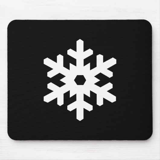Schneeflocke-Piktogramm Mousepad (Vorne)