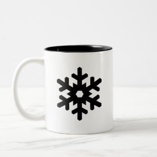 "Schneeflocke-" Piktogramm-Tasse Zweifarbige Tasse