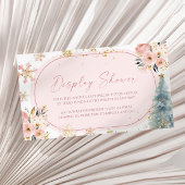 Schneeflocke Pink Winter Baby Dusche Display Dusch Begleitkarte