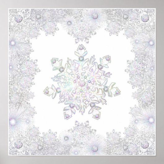 Schneeflocke Poster (Vorne)