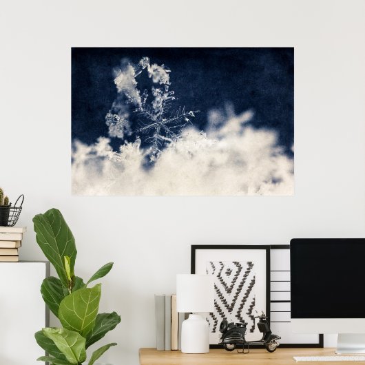 Schneeflocke Poster (Heimbüro)