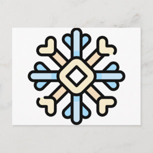 Schneeflocke Postkarte