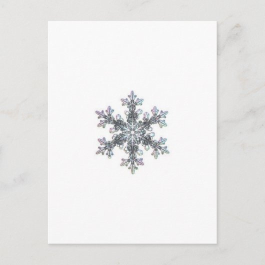 Schneeflocke Postkarte (Vorderseite)