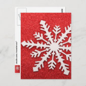 Schneeflocke Postkarte (Vorne/Hinten)