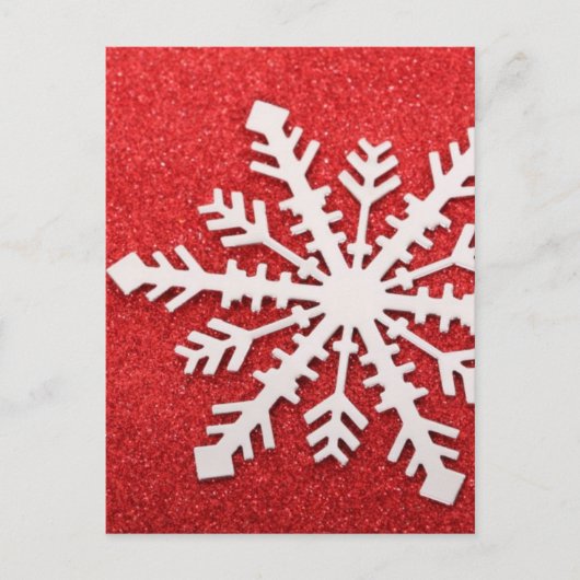 Schneeflocke Postkarte (Vorderseite)