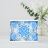 Schneeflocke Postkarte (Stehend Vorderseite)