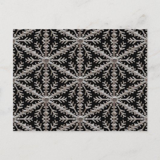 Schneeflocke Postkarte (Vorderseite)