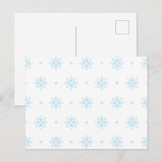 Schneeflocke Postkarte (Vorne/Hinten)