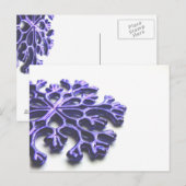 Schneeflocke Postkarte (Vorne/Hinten)