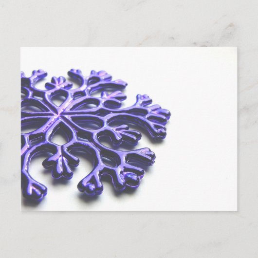 Schneeflocke Postkarte (Vorderseite)
