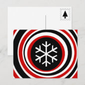 Schneeflocke Postkarte (Vorne/Hinten)