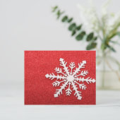 Schneeflocke Postkarte (Stehend Vorderseite)