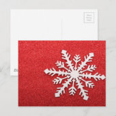Schneeflocke Postkarte (Vorne/Hinten)