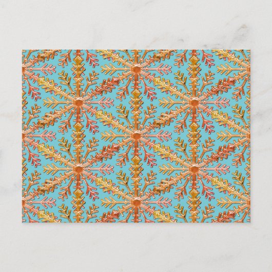 Schneeflocke Postkarte (Vorderseite)