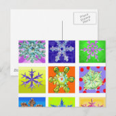 Schneeflocke Postkarte (Vorne/Hinten)