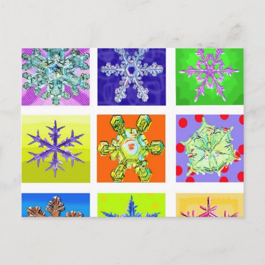 Schneeflocke Postkarte (Vorderseite)