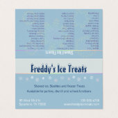 Schneeflocke rasierte Eis-volle Auflistung Visitenkarten (Außenseite Aufgefaltet)