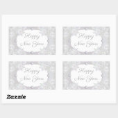 Schneeflocke Rechteckiger Aufkleber (Blatt)