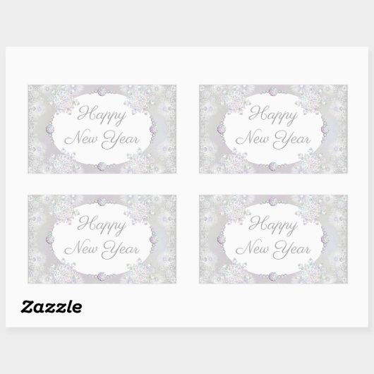 Schneeflocke Rechteckiger Aufkleber (Blatt)