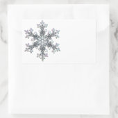 Schneeflocke Rechteckiger Aufkleber (Tasche)