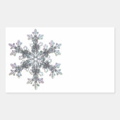 Schneeflocke Rechteckiger Aufkleber (Vorderseite)