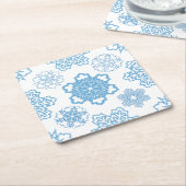 Schneeflocke Rechteckiger Pappuntersetzer (angewinkelt)