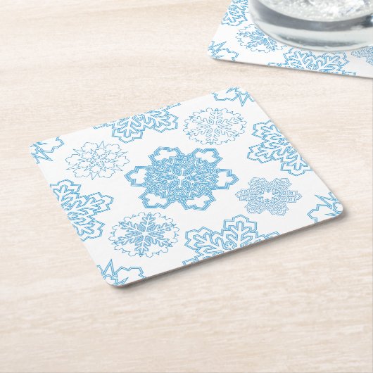 Schneeflocke Rechteckiger Pappuntersetzer (angewinkelt)