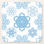 Schneeflocke Rechteckiger Pappuntersetzer (Vorderseite)