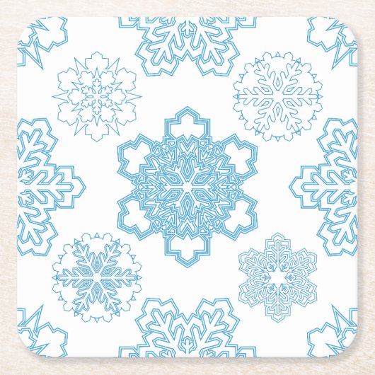 Schneeflocke Rechteckiger Pappuntersetzer (Vorderseite)