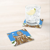 Schneeflocke Rechteckiger Pappuntersetzer (Vor Ort)