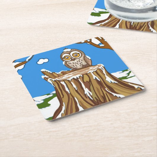 Schneeflocke Rechteckiger Pappuntersetzer (angewinkelt)