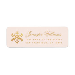 Schneeflocke Rosa & Falsches Gold Elegante Winterf