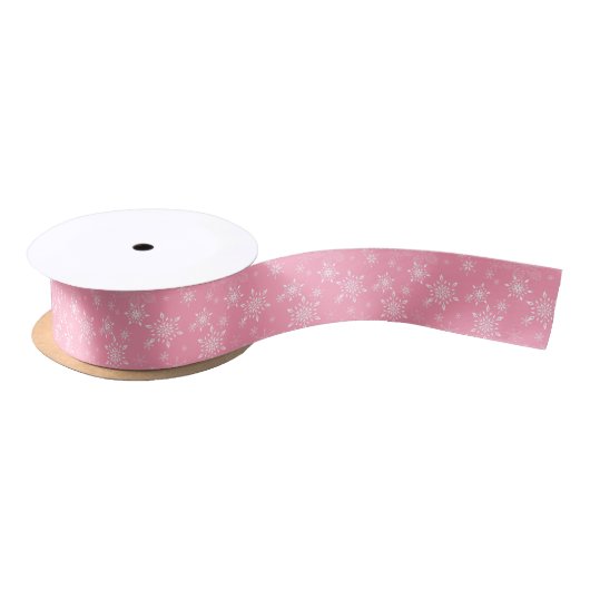 Schneeflocke-Rosa Satinband (Spule)