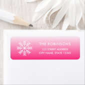 Schneeflocke Rosa strahlende Rücksendeadresse (Insitu)