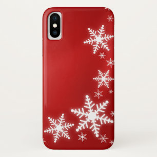 Schneeflocke-Rot-Feiertag Case-Mate iPhone Hülle