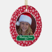 Schneeflocke Rot und Grün Weihnachtsschmuck (Rechts)