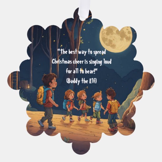 Schneeflocke Ruhe: Matte Paper Ornament Style Karte (Vorderseite)