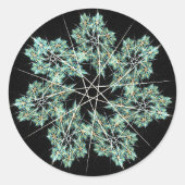 Schneeflocke Runder Aufkleber (Vorderseite)