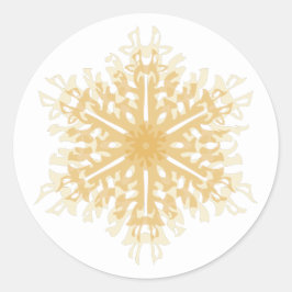 Schneeflocke Runder Aufkleber