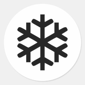 Schneeflocke Runder Aufkleber