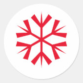 Schneeflocke Runder Aufkleber (Vorderseite)