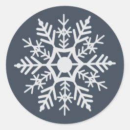 Schneeflocke Runder Aufkleber