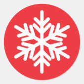 Schneeflocke Runder Aufkleber (Vorderseite)