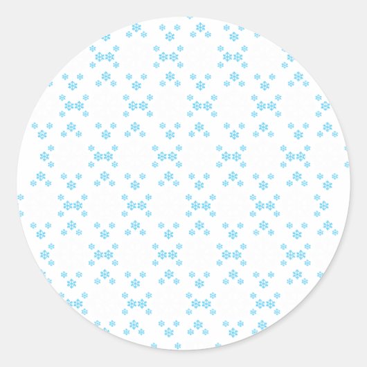 Schneeflocke Runder Aufkleber (Vorderseite)