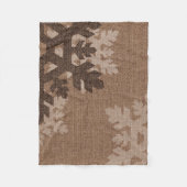 Schneeflocke-rustikaler Fleecedecke (Vorderseite)