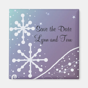 Schneeflocke Save the Date Magnet